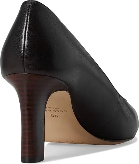 Cole Haan Mylah Heel Pump, 75mm Women's Shoes Dark Chocolate Leather : 9 B - Medium - Image 4