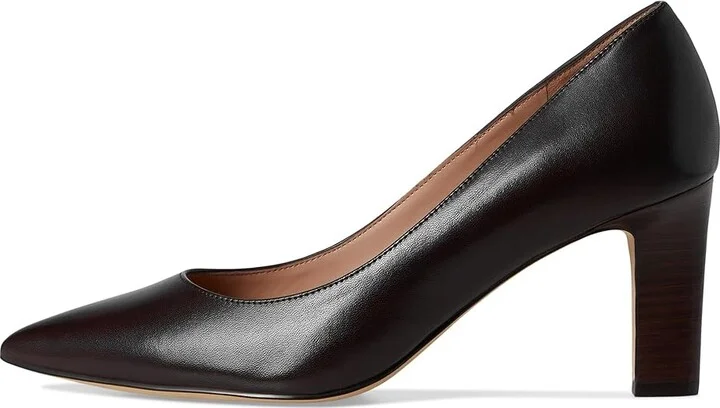Cole Haan Mylah Heel Pump, 75mm Women's Shoes Dark Chocolate Leather : 9 B - Medium - Image 6