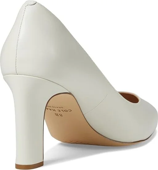 Cole Haan Mylah Heel Pump, 75mm Women's Shoes Ivory Leather : 8 B - Medium - Image 4