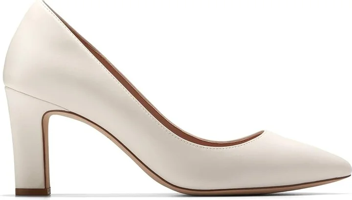 Cole Haan Mylah Heel Pump, 75mm Women's Shoes Ivory Leather : 8 B - Medium - Image 7