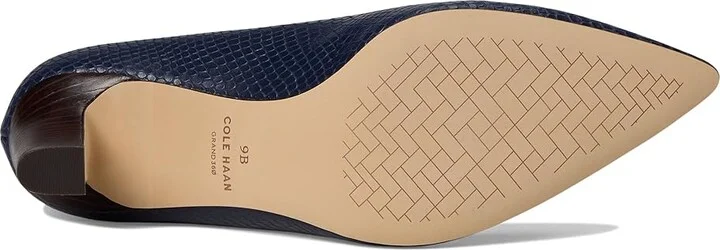 Cole Haan Mylah Heel Pump, 75mm Women's Shoes Midnight/Snake Print : 9 B - Medium, Leather - Image 3
