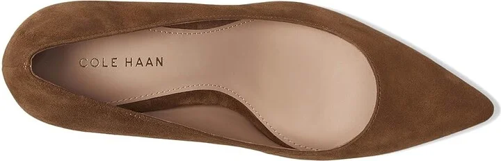 Cole Haan Mylah Heel Pump, 75mm Women's Shoes Spiced Brown Suede : 9 B - Medium, Leather - Image 2