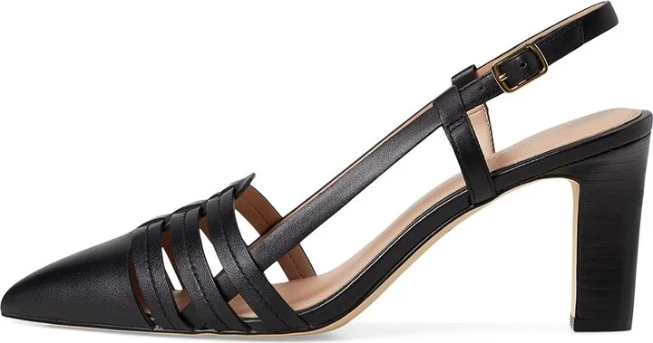 Cole Haan Mylah Huarache Slingback Pumps High Women's Heels Black Leather : 9.5 B - Medium - Image 6