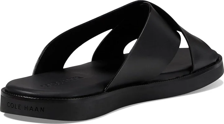Cole Haan Nantucket Cross Strap Sandals Men's Sandals Black/Black : 13 D - Medium, Leather - Image 4