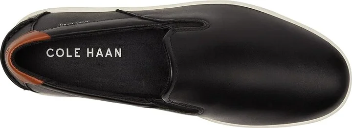 Cole Haan Nantucket Deck Slipon Men's Shoes Black/Ivory : 10.5 D - Medium, Leather/Rubber/Suede - Image 2
