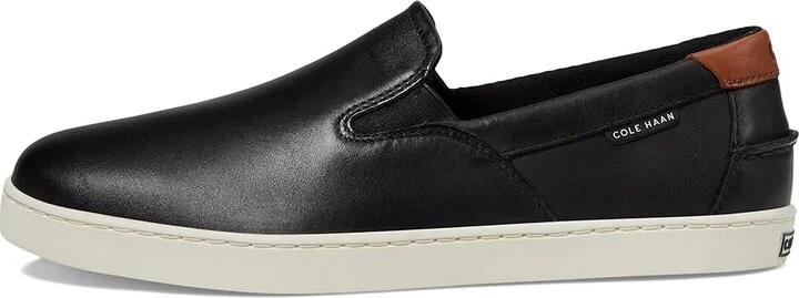Cole Haan Nantucket Deck Slipon Men's Shoes Black/Ivory : 10.5 D - Medium, Leather/Rubber/Suede - Image 6
