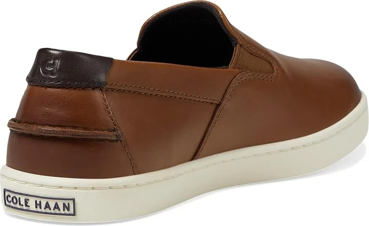 Cole Haan Nantucket Deck Slipon Men's Shoes British Tan/Ivory : 12 D - Medium, Leather/Rubber/Suede - Image 4