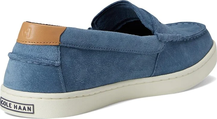 Cole Haan Nantucket Penny Men's Lace-up Boots China Blue Suede/Biscuit/Ivory : 10.5 D - Medium - Image 4