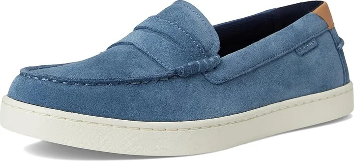 Cole Haan Nantucket Penny Men's Lace-up Boots China Blue Suede/Biscuit/Ivory : 10.5 D - Medium - Image 5