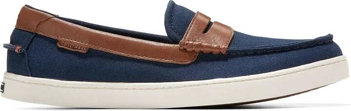 Cole Haan Nantucket Penny Men's Lace-up Boots Navy Blazer Canvas/British Tan/Ivory : 10 D - Medium - Image 7