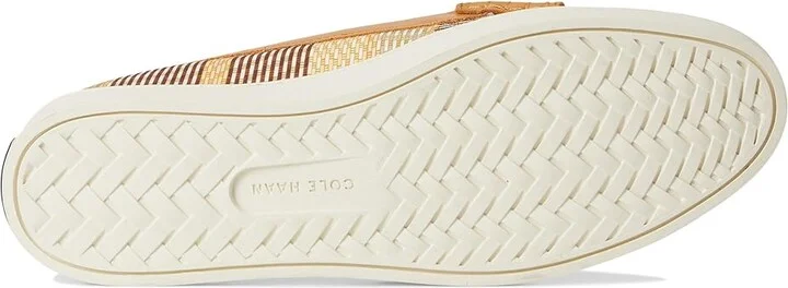 Cole Haan Nantucket Penny Women's Flat Shoes Bali Striped Printed Canvas/Biscuit : 9 B - Medium, Leather - Image 3