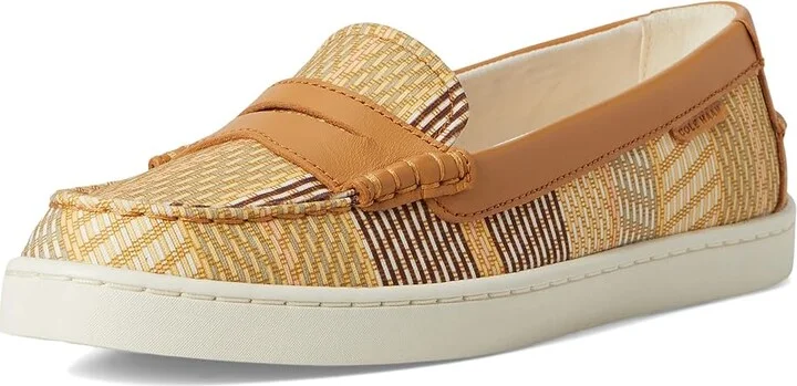Cole Haan Nantucket Penny Women's Flat Shoes Bali Striped Printed Canvas/Biscuit : 9 B - Medium, Leather - Image 5