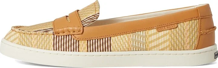 Cole Haan Nantucket Penny Women's Flat Shoes Bali Striped Printed Canvas/Biscuit : 9 B - Medium, Leather - Image 6