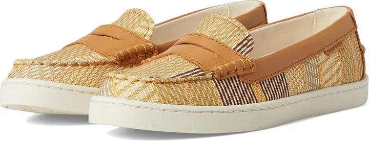 Cole Haan Nantucket Penny Women's Flat Shoes Bali Striped Printed Canvas/Biscuit : 9 B - Medium, Leather