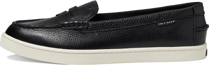 Cole Haan Nantucket Penny Women's Flat Shoes Black Pebbled Leather : 8 B - Medium - Image 6