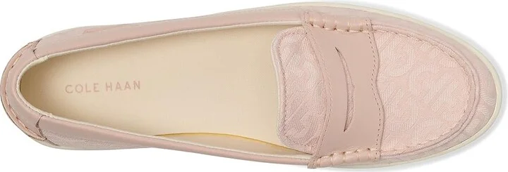 Cole Haan Nantucket Penny Women's Flat Shoes Cameo Rose Doublejacquard Print/Ivory : 8.5 B - Medium, Leather - Image 2
