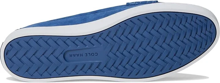 Cole Haan Nantucket Penny Women's Flat Shoes Dutchblue Suede/White : 9 B - Medium, Leather - Image 3