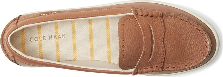 Cole Haan Nantucket Penny Women's Flat Shoes Pecan Pebbled Leather : 11 B - Medium - Image 2