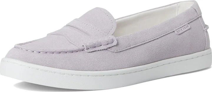 Cole Haan Nantucket Penny Women's Flat Shoes Purple Heather Suede/White : 6.5 B - Medium, Leather - Image 5