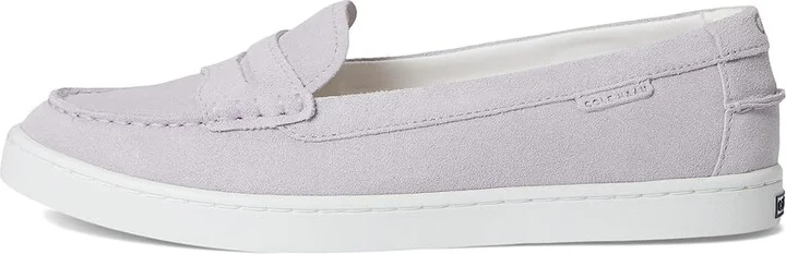 Cole Haan Nantucket Penny Women's Flat Shoes Purple Heather Suede/White : 6.5 B - Medium, Leather - Image 6