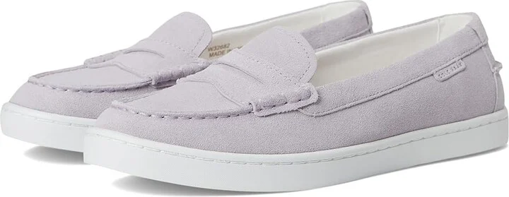 Cole Haan Nantucket Penny Women's Flat Shoes Purple Heather Suede/White : 6.5 B - Medium, Leather