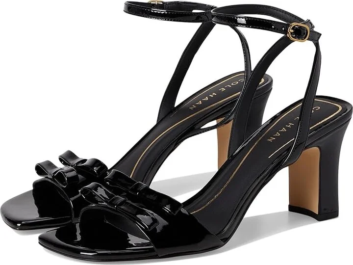 Cole Haan Noella Bow Sandal Women's Sandals Black Patent : 6 B - Medium, Leather