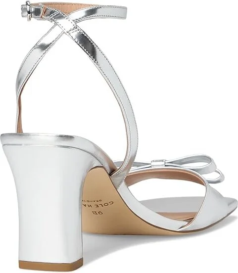 Cole Haan Noella Bow Sandal Women's Sandals Silver Specchio : 6.5 B - Medium, Leather - Image 4