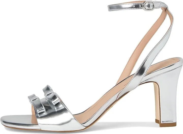 Cole Haan Noella Bow Sandal Women's Sandals Silver Specchio : 6.5 B - Medium, Leather - Image 6