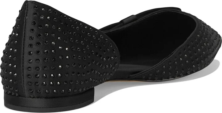 Cole Haan Noella Bow Skimmer Women's Flat Shoes Black Satin 1 : 7.5 B - Medium, Leather - Image 4
