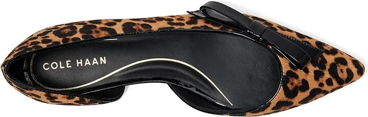 Cole Haan Noella Bow Skimmer Women's Flat Shoes Leopard Print Haircalf : 10 B - Medium, Leather - Image 2