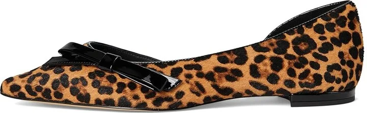 Cole Haan Noella Bow Skimmer Women's Flat Shoes Leopard Print Haircalf : 10 B - Medium, Leather - Image 6