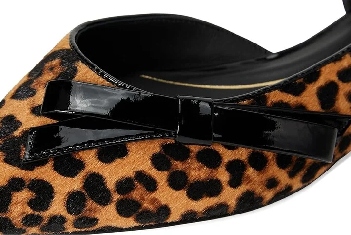 Cole Haan Noella Bow Skimmer Women's Flat Shoes Leopard Print Haircalf : 10 B - Medium, Leather - Image 7