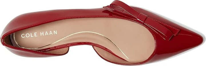 Cole Haan Noella Bow Skimmer Women's Flat Shoes Rio Red Patent Leather : 7.5 B - Medium - Image 2