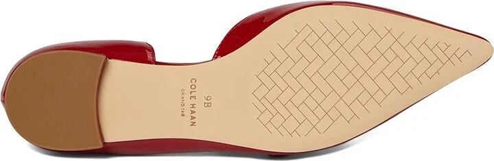 Cole Haan Noella Bow Skimmer Women's Flat Shoes Rio Red Patent Leather : 7.5 B - Medium - Image 3