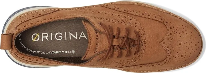 Cole Haan Og Energyweave Wingtip Oxfords Men's Lace-up Boots Golden Toffee Nubuck/China Blue/Ivory : 11 D - Medium, Leather - Image 2