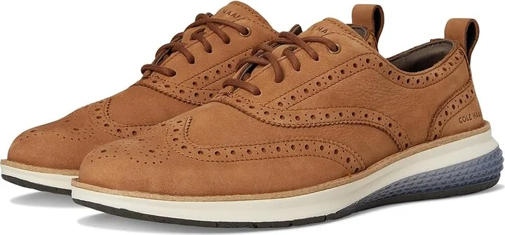 Cole Haan Og Energyweave Wingtip Oxfords Men's Lace-up Boots Golden Toffee Nubuck/China Blue/Ivory : 11 D - Medium, Leather
