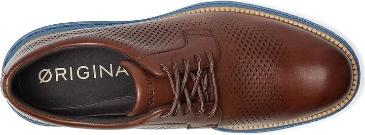 Cole Haan Original Grand 2.0 Men's Lace Up Wing Tip Shoes Dark Sequoia/Natural/China Blue : 7 W - Wide, Leather - Image 2