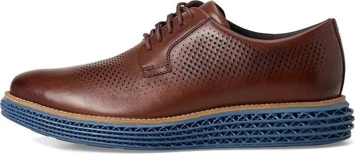 Cole Haan Original Grand 2.0 Men's Lace Up Wing Tip Shoes Dark Sequoia/Natural/China Blue : 7 W - Wide, Leather - Image 6