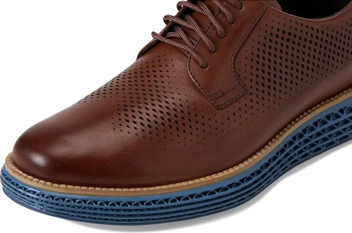 Cole Haan Original Grand 2.0 Men's Lace Up Wing Tip Shoes Dark Sequoia/Natural/China Blue : 7 W - Wide, Leather - Image 7