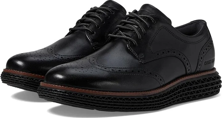 Cole Haan Original Grand 2.0 Wing Tip Oxford Men's Lace Up Wing Tip Shoes Black : 9 D - Medium, Leather