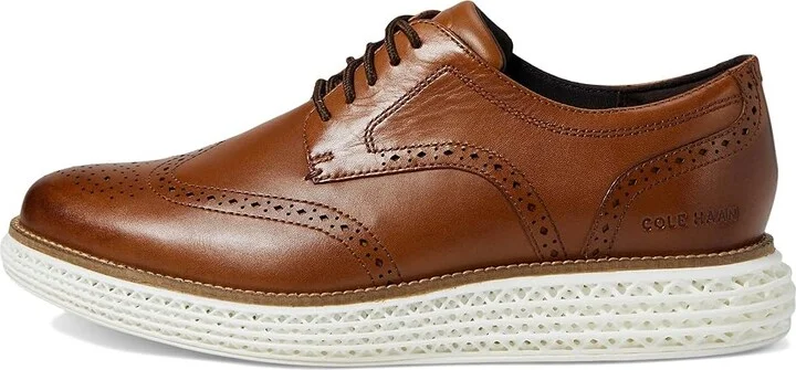 Cole Haan Original Grand 2.0 Wing Tip Oxford Men's Lace Up Wing Tip Shoes British Tan : 8.5 D - Medium, Leather - Image 6