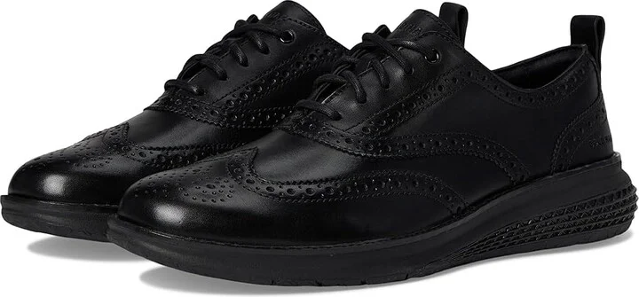 Cole Haan Original Grand Energy Weave Wing Tip Oxford Men's Lace-up Boots Black/Black/Black : 11.5 W - Wide, Leather