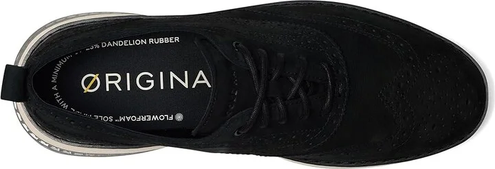 Cole Haan Original Grand Energy Weave Wing Tip Oxford Men's Lace-up Boots Black Nubuck/Sea Stone/Ivory : 9.5 D - Medium, Leather - Image 2