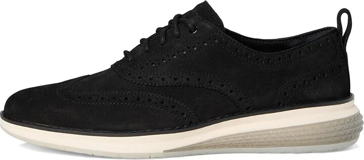 Cole Haan Original Grand Energy Weave Wing Tip Oxford Men's Lace-up Boots Black Nubuck/Sea Stone/Ivory : 9.5 D - Medium, Leather - Image 6