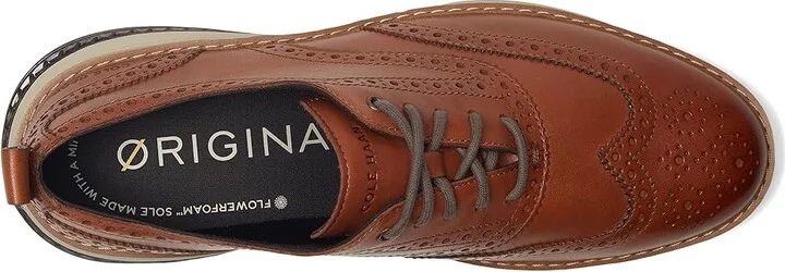Cole Haan Original Grand Energy Weave Wing Tip Oxford Men's Lace-up Boots British Tan/Ivory : 8.5 D - Medium, Leather - Image 2
