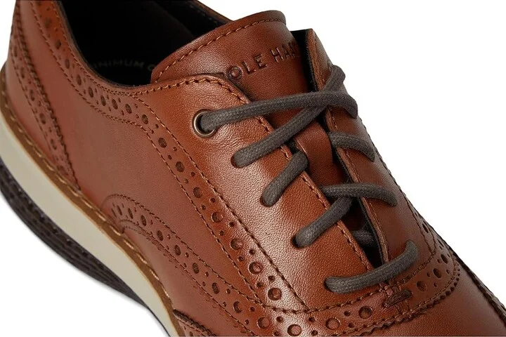 Cole Haan Original Grand Energy Weave Wing Tip Oxford Men's Lace-up Boots British Tan/Ivory : 8.5 D - Medium, Leather - Image 7