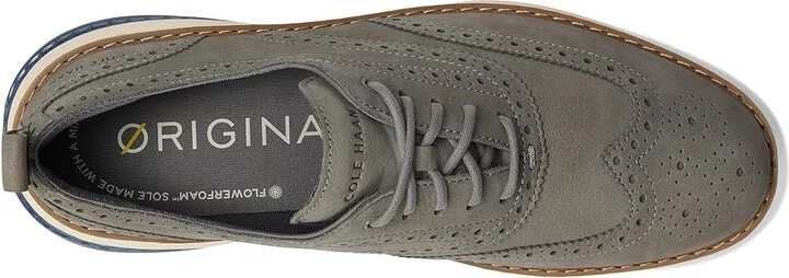 Cole Haan Original Grand Energy Weave Wing Tip Oxford Men's Lace-up Boots Ironstone Nubuck/Ivory : 8.5 W - Wide, Leather - Image 2