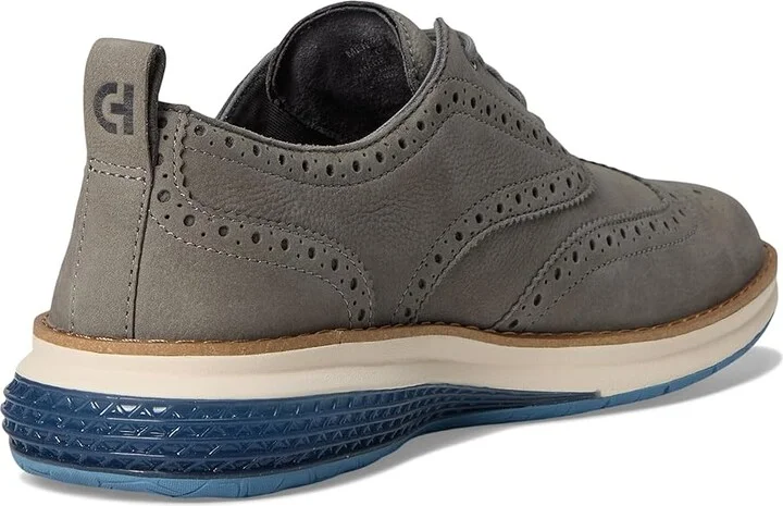 Cole Haan Original Grand Energy Weave Wing Tip Oxford Men's Lace-up Boots Ironstone Nubuck/Ivory : 8.5 W - Wide, Leather - Image 4