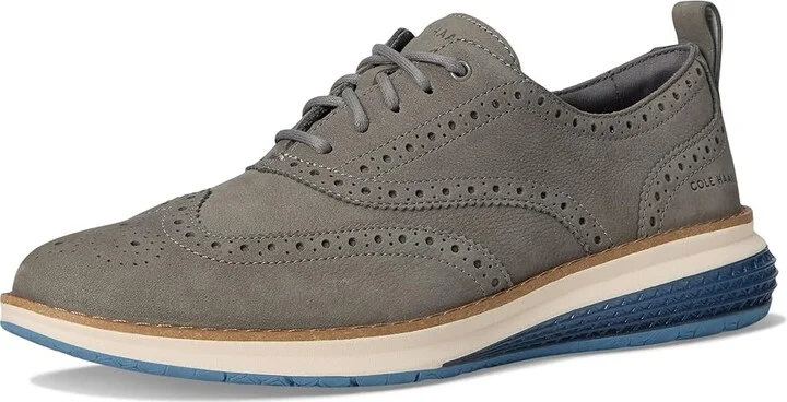 Cole Haan Original Grand Energy Weave Wing Tip Oxford Men's Lace-up Boots Ironstone Nubuck/Ivory : 8.5 W - Wide, Leather - Image 5
