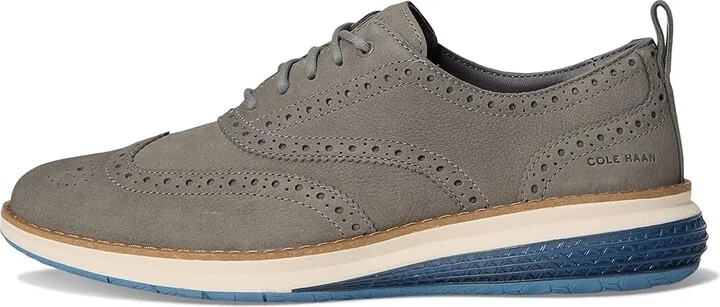 Cole Haan Original Grand Energy Weave Wing Tip Oxford Men's Lace-up Boots Ironstone Nubuck/Ivory : 8.5 W - Wide, Leather - Image 6